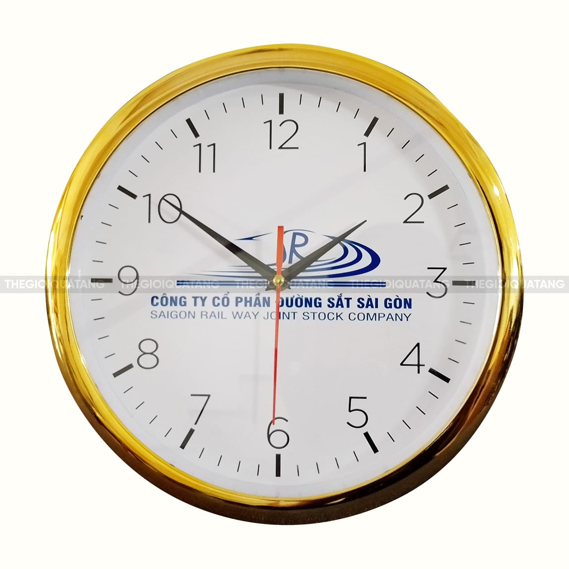 Đặt đồng hồ treo tường in logo công ty theo yêu cầu 3