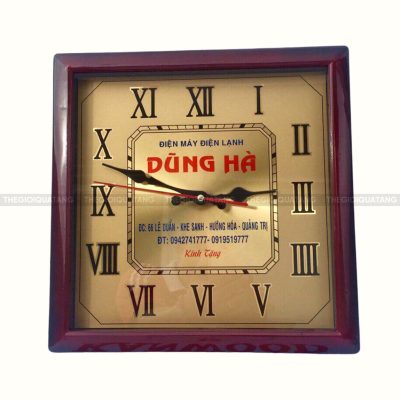 Đồng hồ treo tường gỗ vuông 1