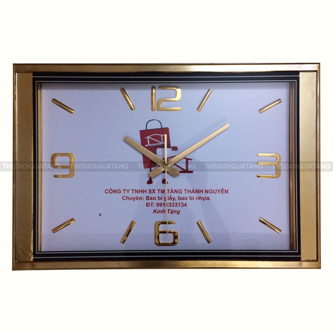 đồng hồ treo tường hình chữ nhật