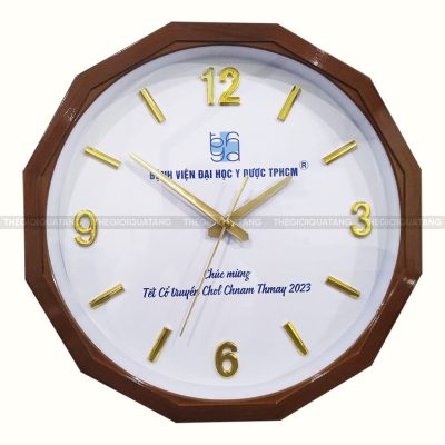 Đồng hồ treo tường in logo công ty 2