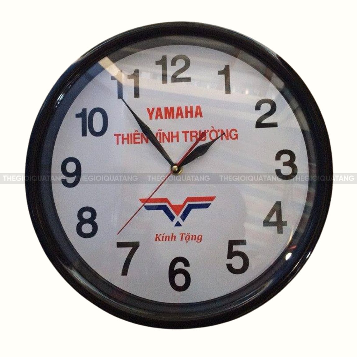 đồng hồ treo tường in logo