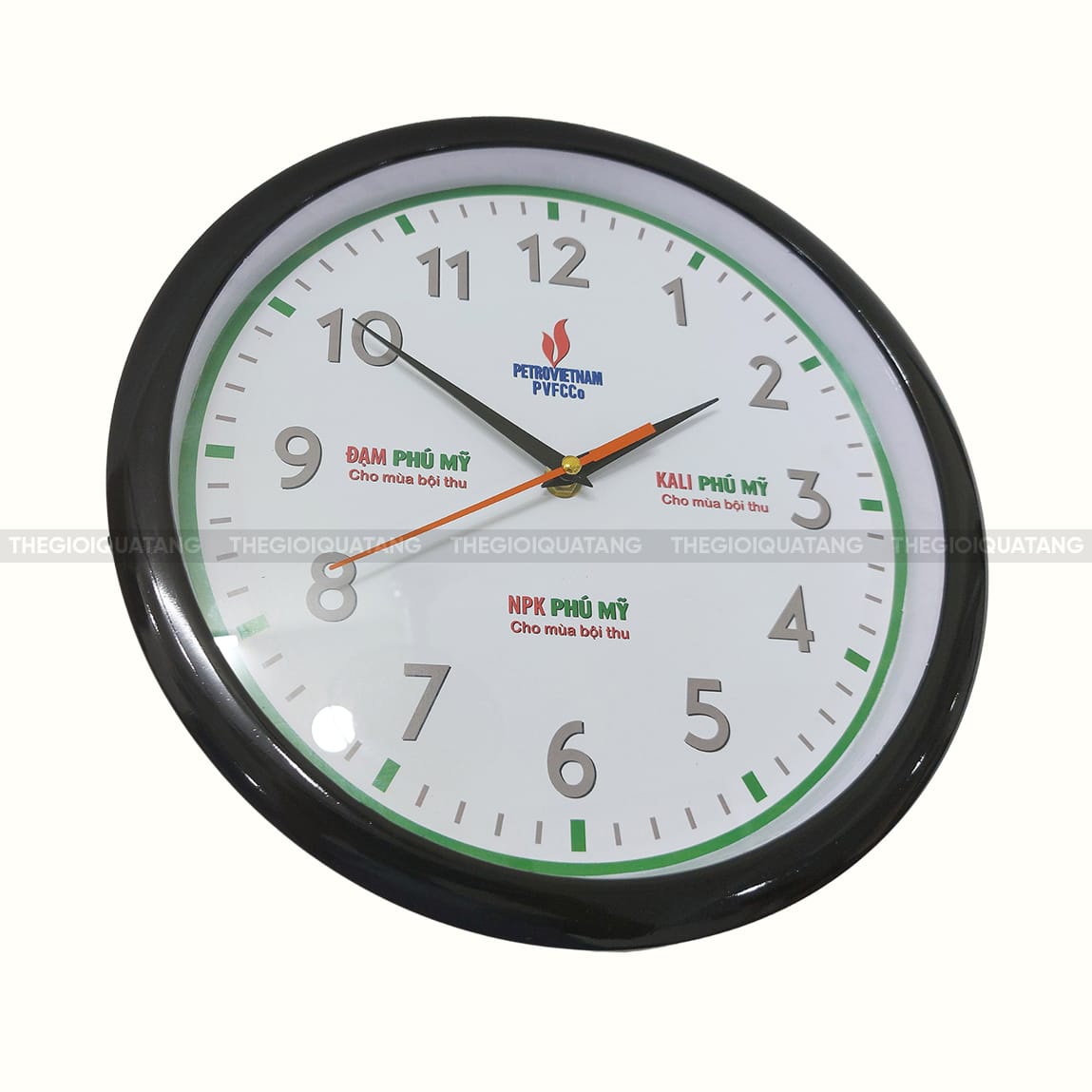 đồng hồ treo tường tròn in logo