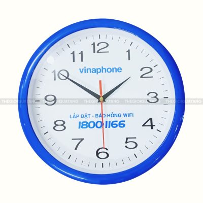 Sản xuất đồng hồ treo tường tròn viền xanh dương 1