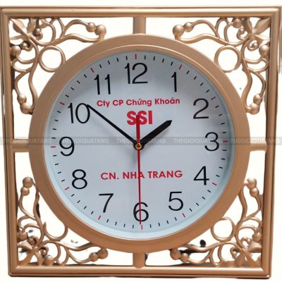 Sản xuất đồng hồ treo tường vuông Cty CP Chứng Khoán SSI 2