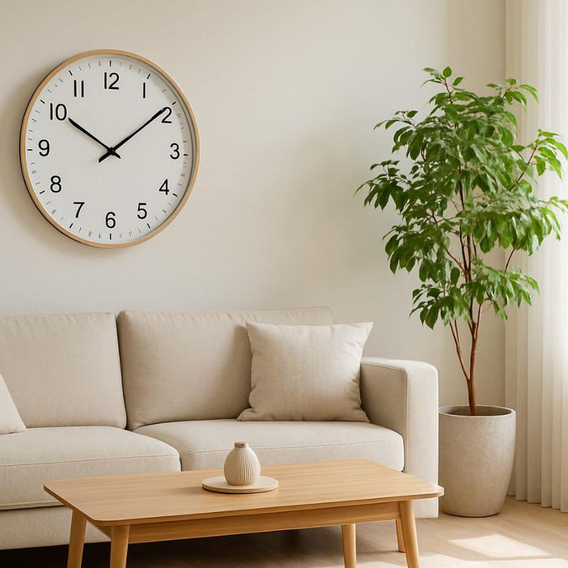 Chọn kích thước đồng hồ treo tường tương xứng với diện tích phòng