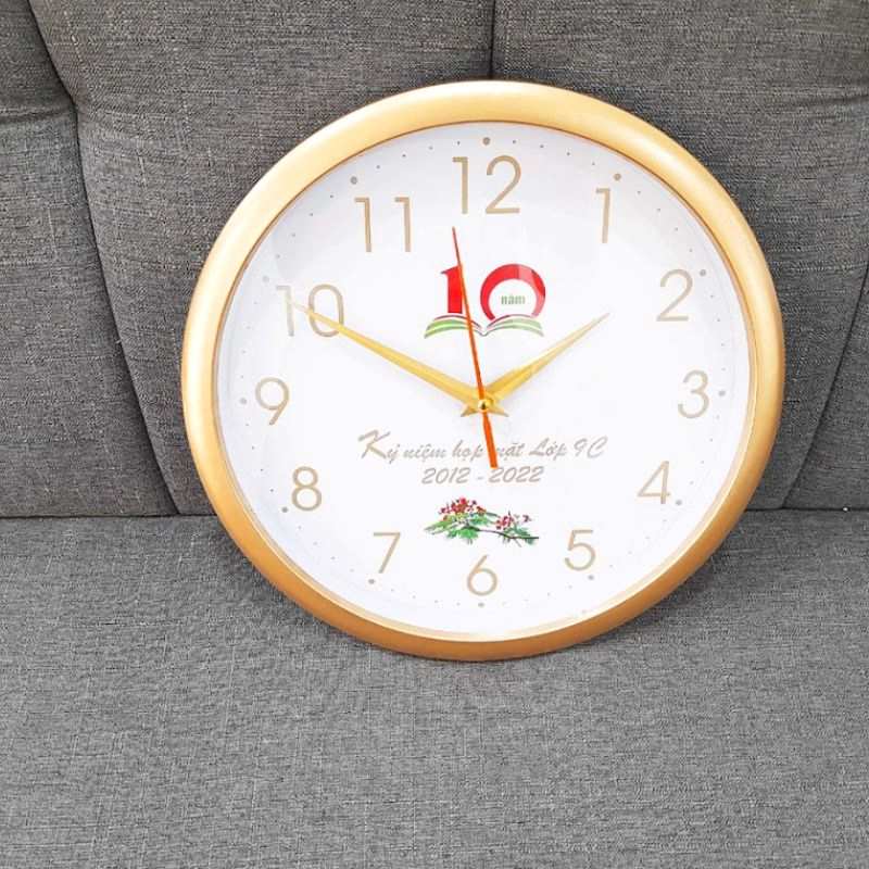 Đồng hồ treo tường GLU thiết kế hiện đại, máy Quartz cực bền