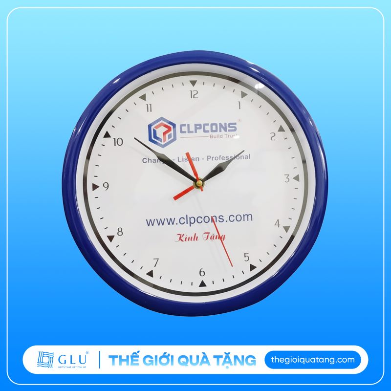 đồng hồ treo tường in logo 2