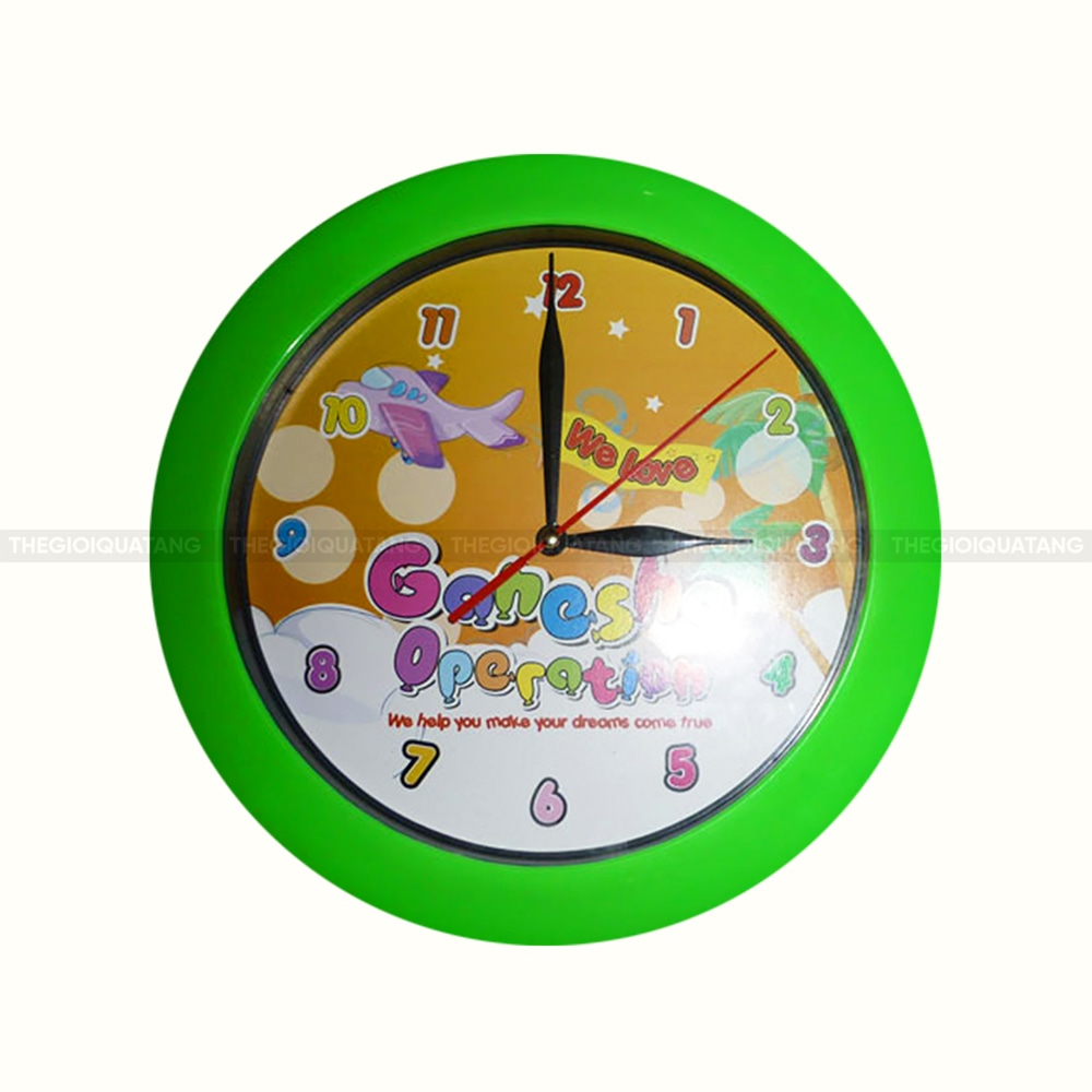Đồng hồ treo tường in logo công ty giá tốt 2