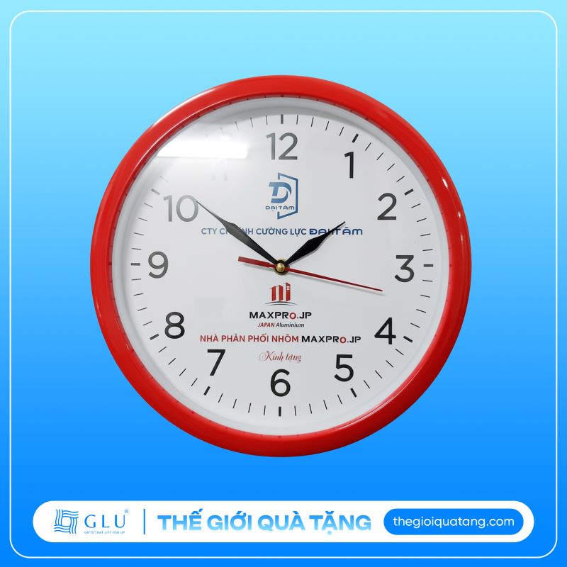 in logo lên đồng hồ treo tường