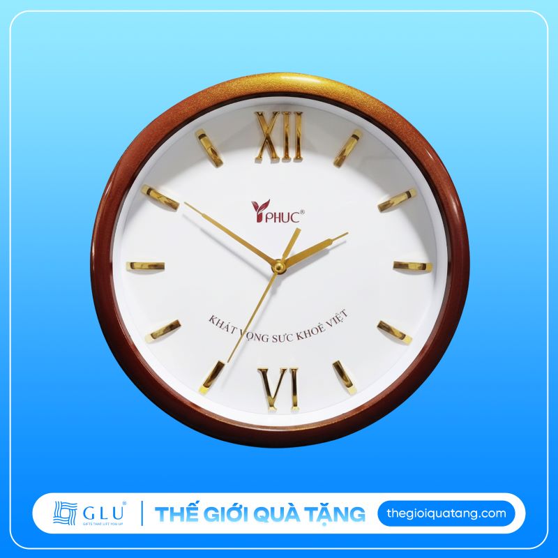 thế giới quà tặng xưởng đồng hồ treo tường in logo công ty theo yêu cầu