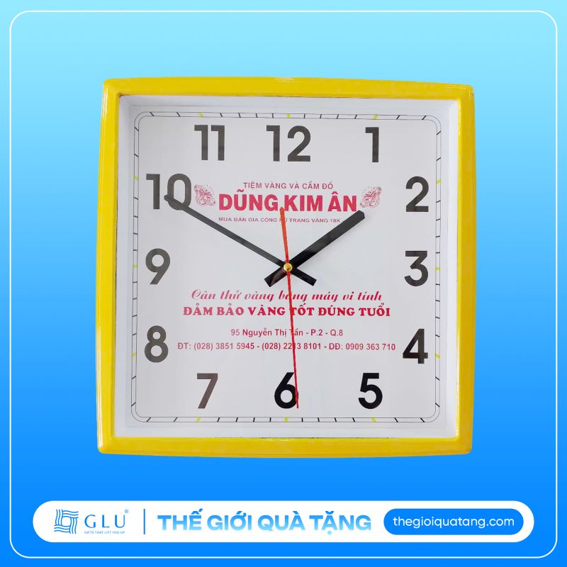 thế giới quà tặng xưởng sản xuất đồng hồ treo tường vuông giá rẻ 2