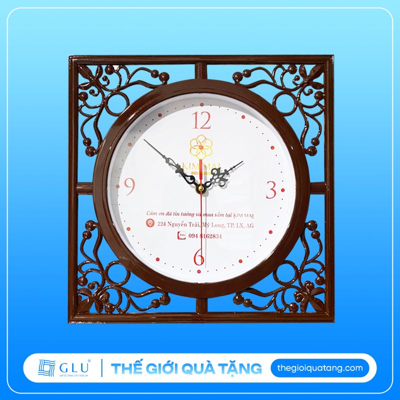thế giới quà tặng xưởng sản xuất đồng hồ treo tường vuông giá rẻ 5