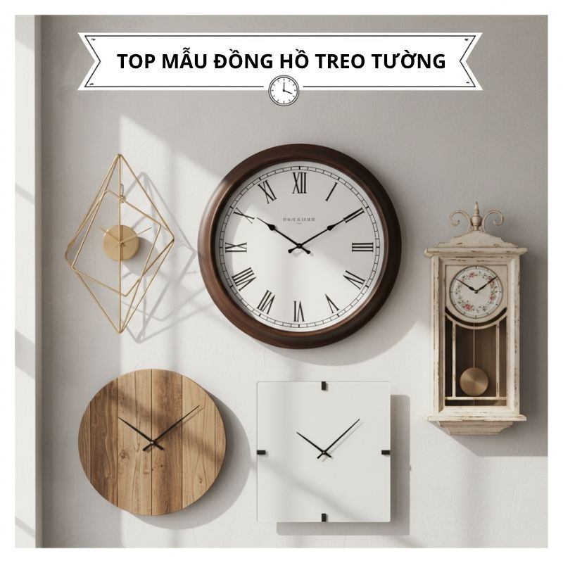 Top mẫu đồng hồ treo tường