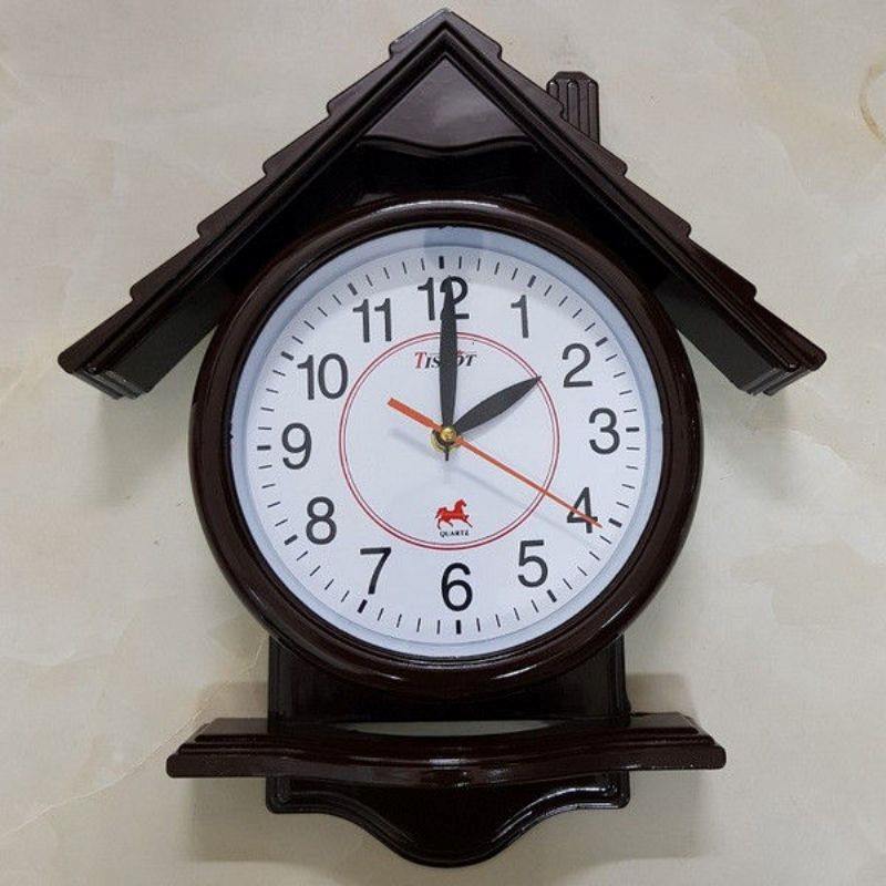 Vẻ đẹp mộc mạc từ mẫu đồng hồ treo tường ngôi nhà gỗ