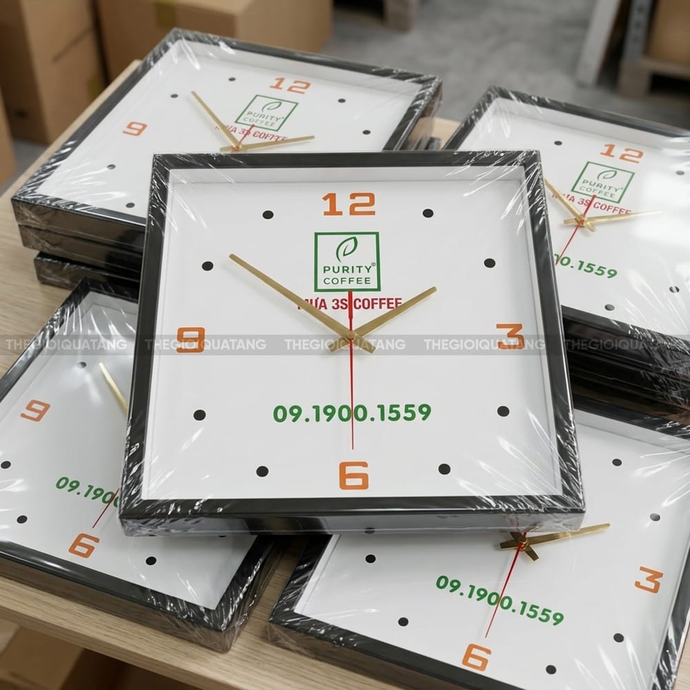 Địa chỉ sản xuất đồng hồ treo tường vuông chuyên nghiệp 1