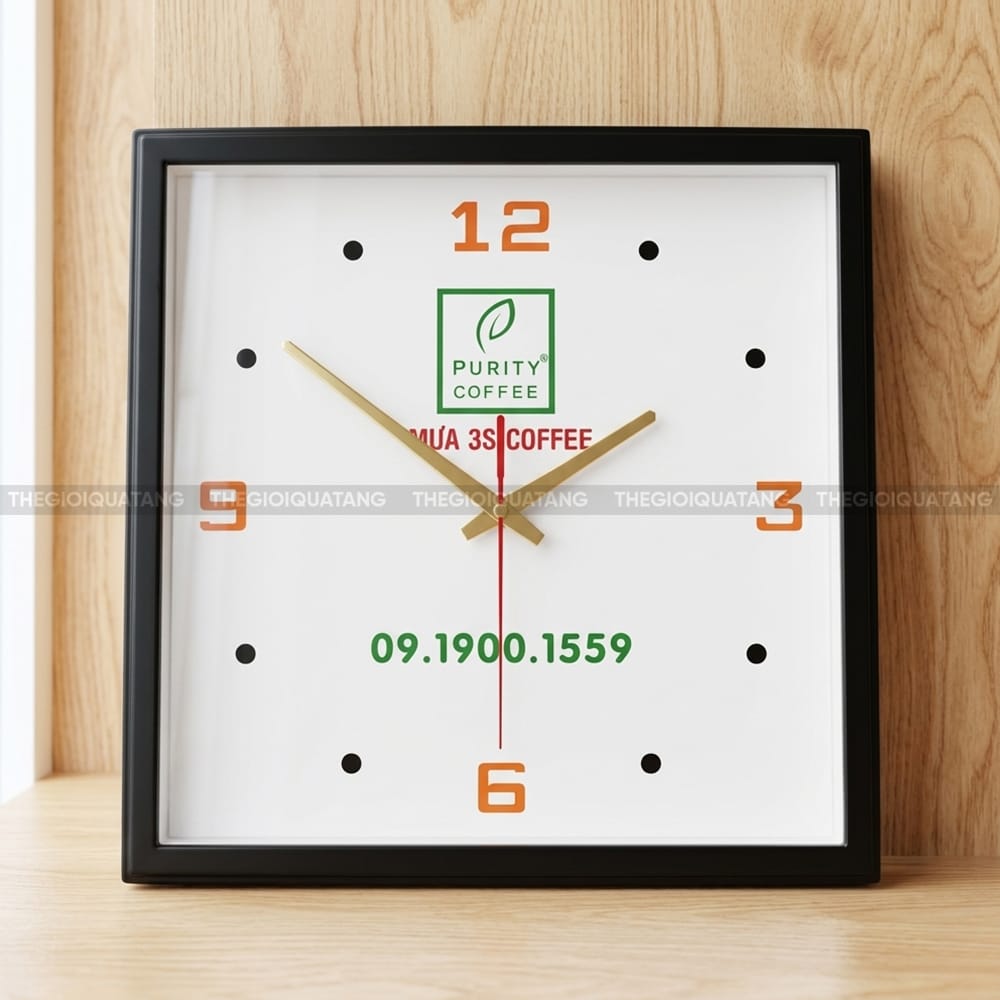Địa chỉ sản xuất đồng hồ treo tường vuông chuyên nghiệp 2
