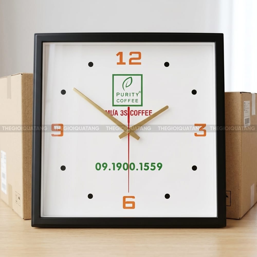 Địa chỉ sản xuất đồng hồ treo tường vuông chuyên nghiệp 6