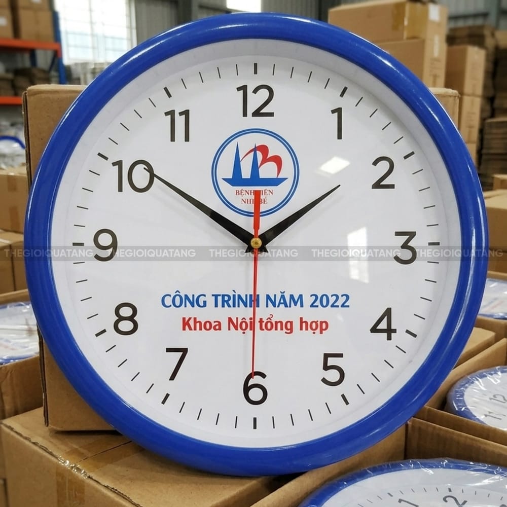 Đồng hồ in logo doanh nghiệp giá tốt 1