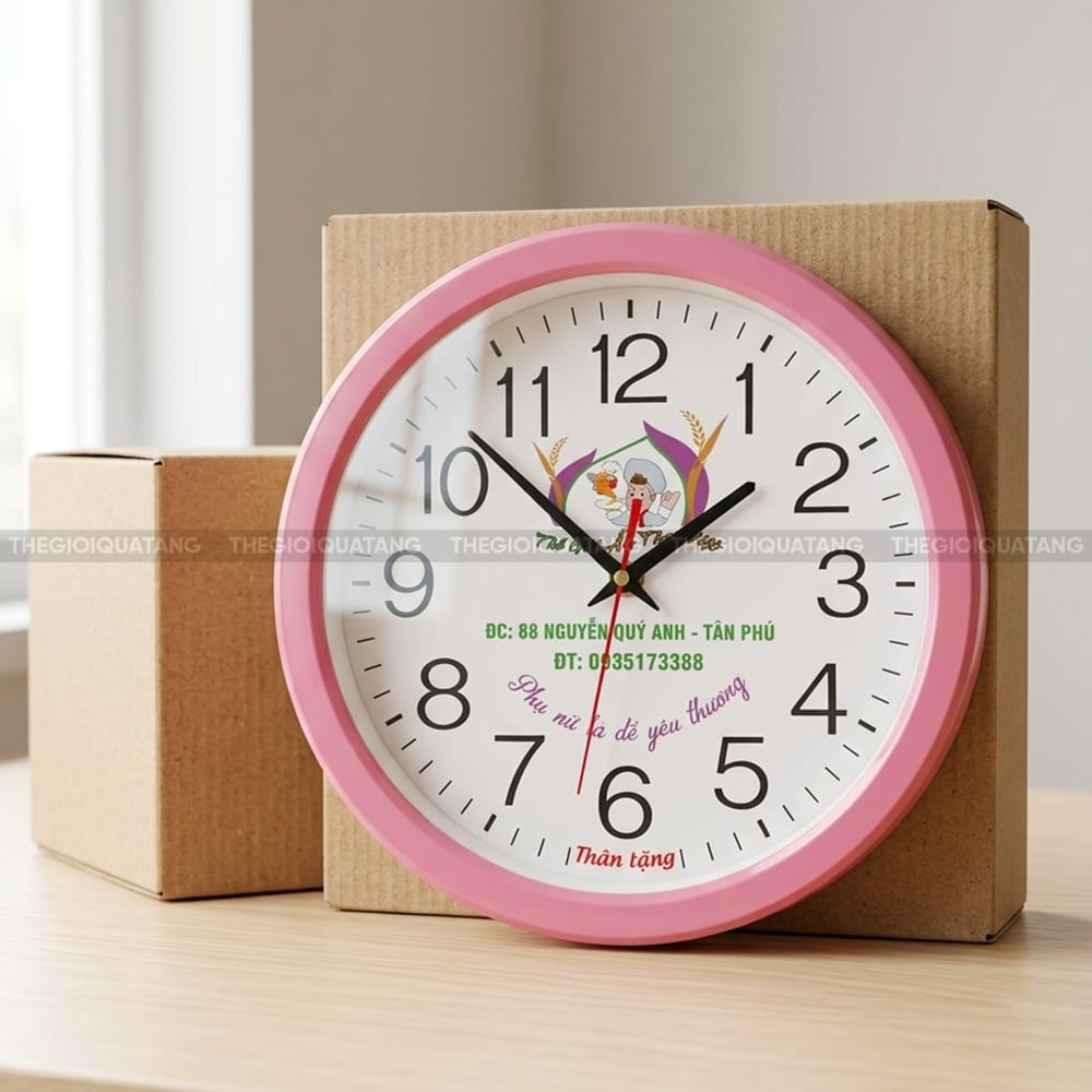Đồng hồ in logo giá rẻ theo yêu cầu 6