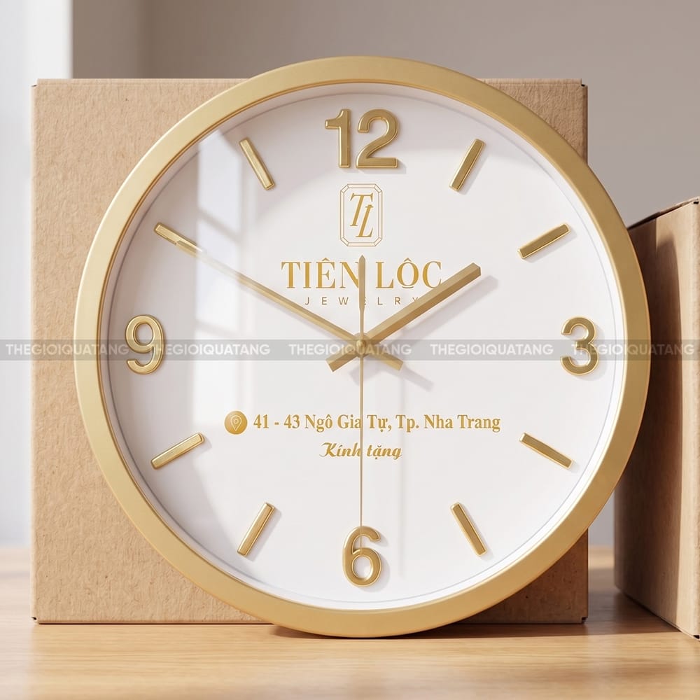 Đồng hồ quảng cáo in logo Jewelry Tiên Lộc 1