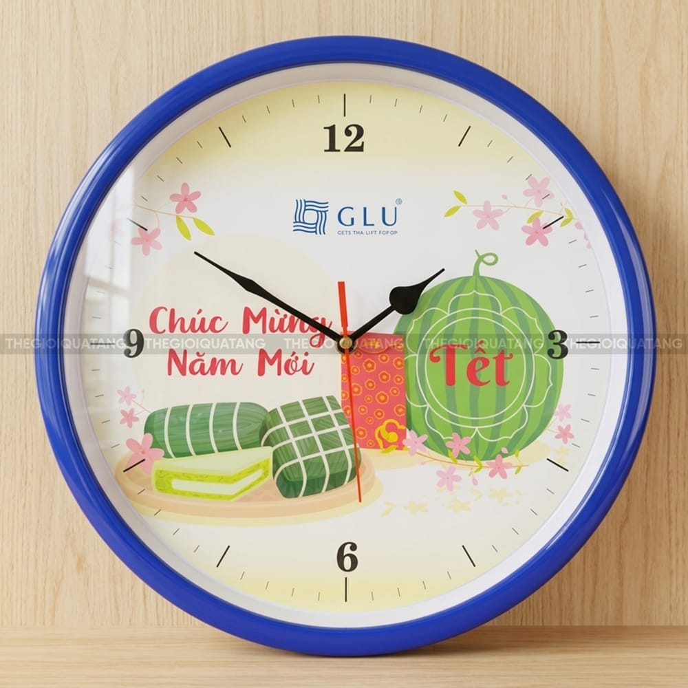 Đồng hồ treo tường Chúc Mừng Năm Mới GLU 6