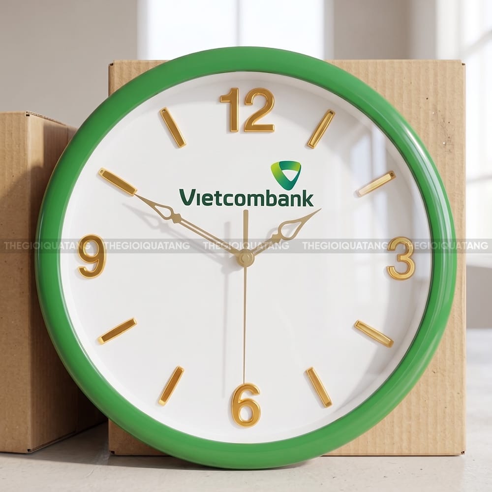 Đồng hồ treo tường giá rẻ Vietcombank 5