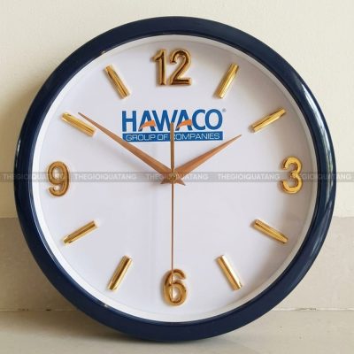 Đồng hồ treo tường in logo công ty Hawaco 2