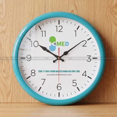 Đồng hồ treo tường in logo công ty MED 5