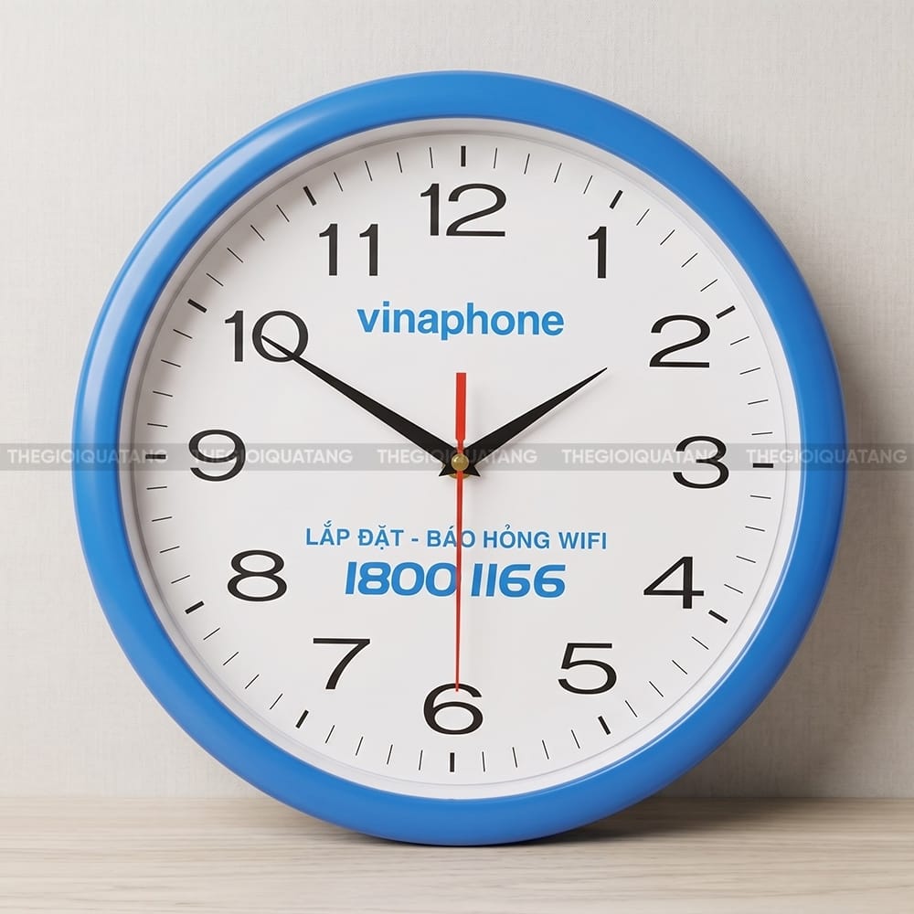 Đồng hồ treo tường in logo công ty Vinaphone 1