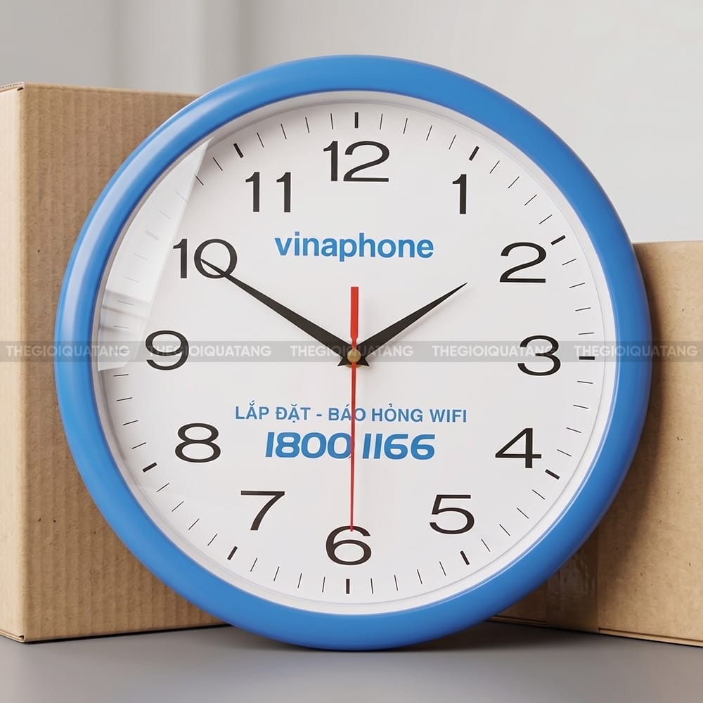 Đồng hồ treo tường in logo công ty Vinaphone 5