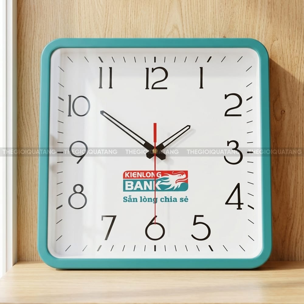 Đồng hồ treo tường in logo Kien Long Bank 6