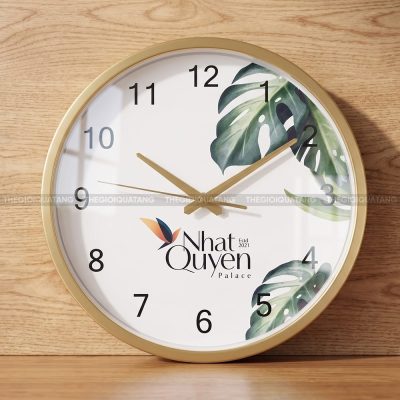 Đồng hồ treo tường in logo quà tặng Nhat Quyen 1