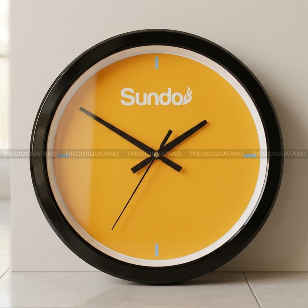 Đồng hồ treo tường in logo Sundo 3
