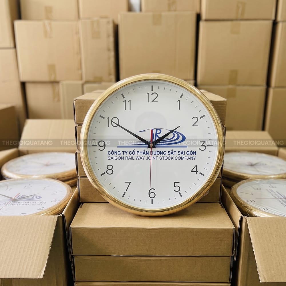Đồng hồ treo tường quà tặng Công Ty Cổ Phần Đường Sắt Sài Gòn 3