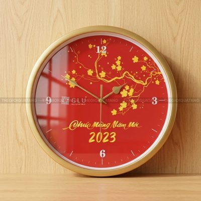 Đồng hồ treo tường quà tặng GLU Chúc Mừng Năm Mới 2023-2