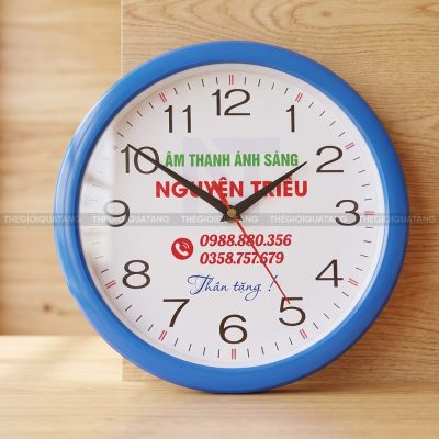 Đồng hồ treo tường quà tặng in logo Âm Thanh Ánh Sáng Nguyên Triều 6