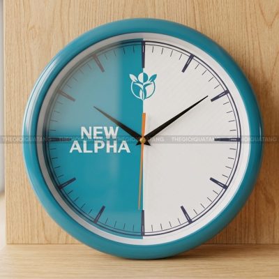 Đồng hồ treo tường quà tặng in logo New Alpha 4