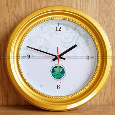 Đồng hồ treo tường quà tặng in logo QT25071-1