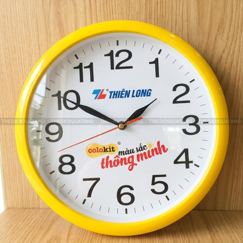 Đồng hồ treo tường quà tặng in logo QT25074-4