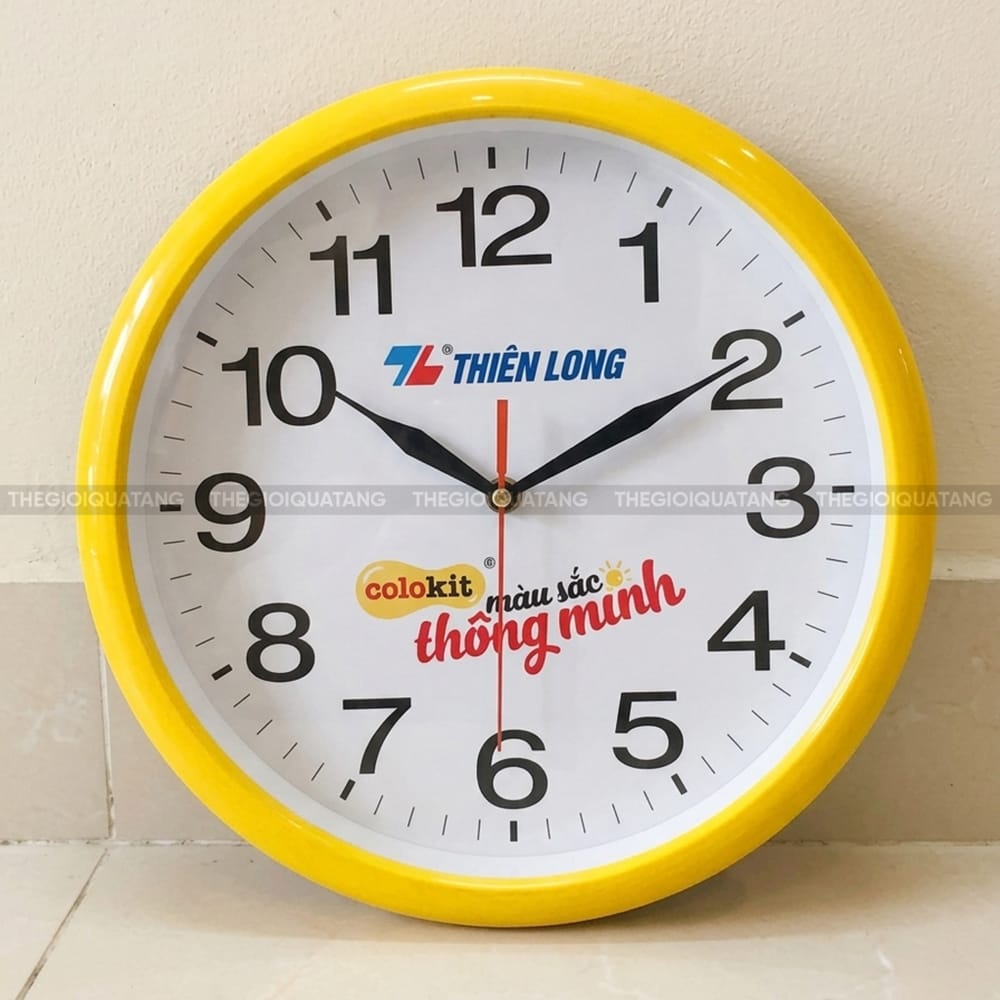 Đồng hồ treo tường quà tặng in logo QT25074-5