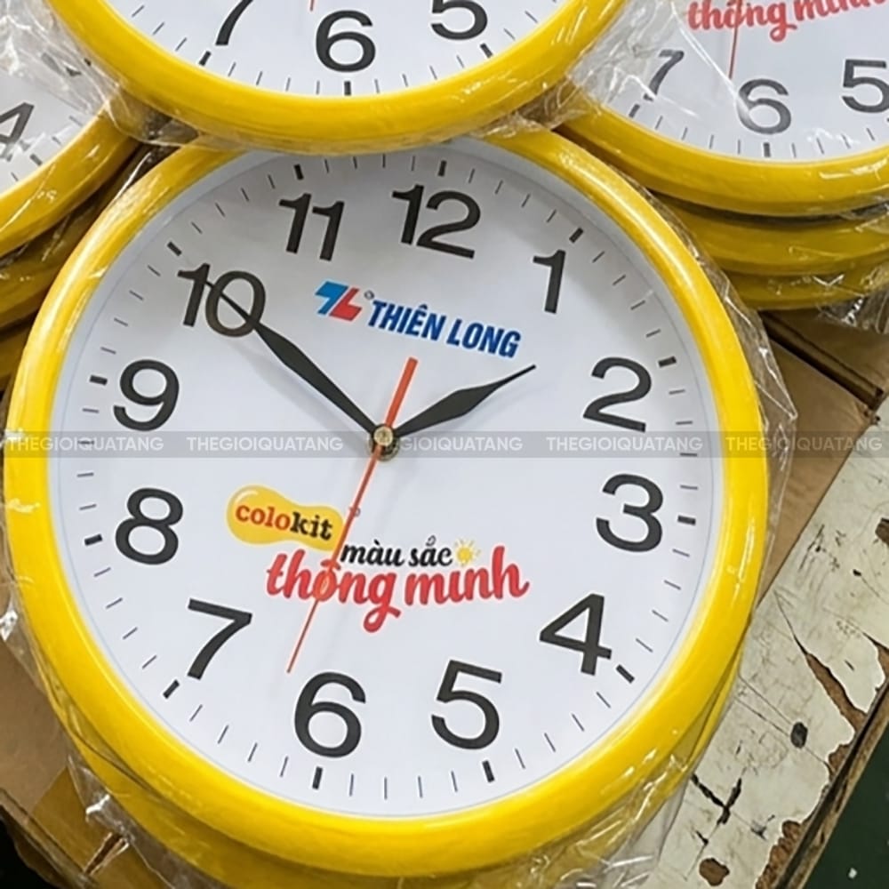 Đồng hồ treo tường quà tặng in logo QT25074-6