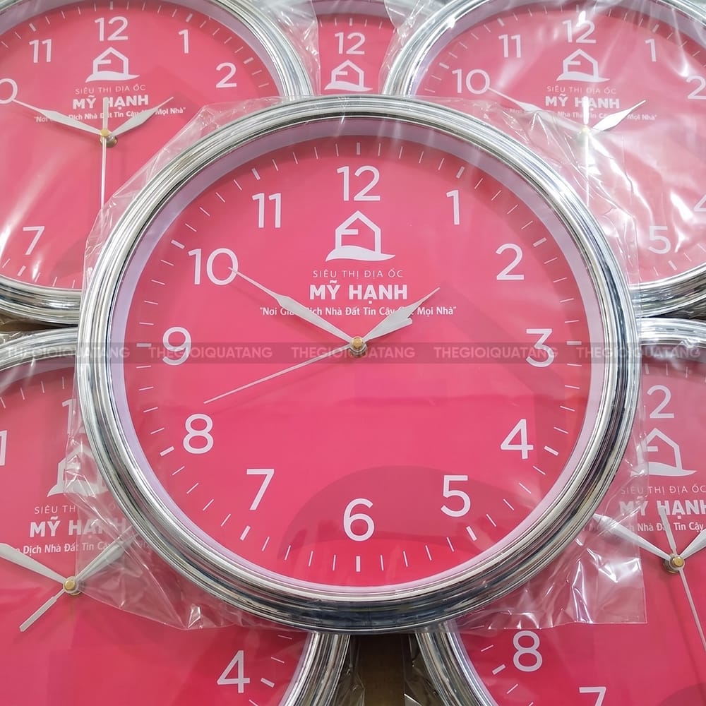 Đồng hồ treo tường quảng cáo giá rẻ Siêu Thị Địa Ốc Mỹ Hạnh 2