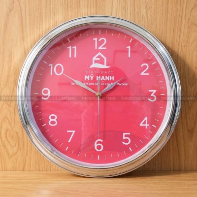 Đồng hồ treo tường quảng cáo giá rẻ Siêu Thị Địa Ốc Mỹ Hạnh 4