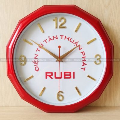 Đồng hồ treo tường quảng cáo in hình theo yêu cầu 6