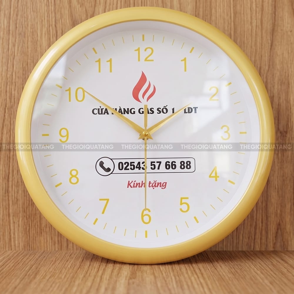 Đồng hồ treo tường quảng cáo in logo công ty QC25048 2