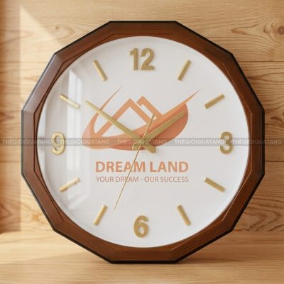 Đồng hồ treo tường quảng cáo in logo Dream Land 3