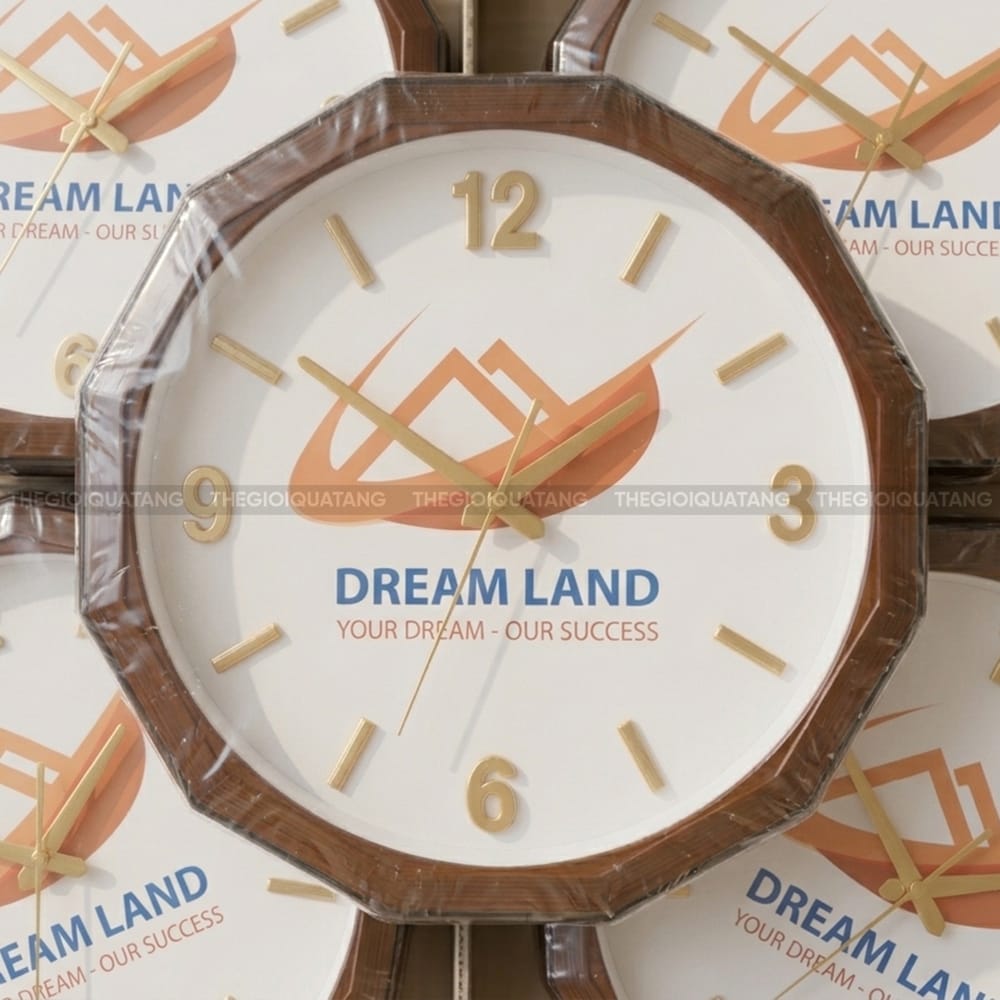 Đồng hồ treo tường quảng cáo in logo Dream Land 4