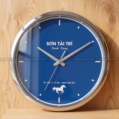 Đồng hồ treo tường quảng cáo in logo Sơn Tài Trí 6