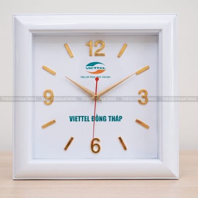 Đồng hồ treo tường quảng cáo in logo Viettel Đồng Tháp 3