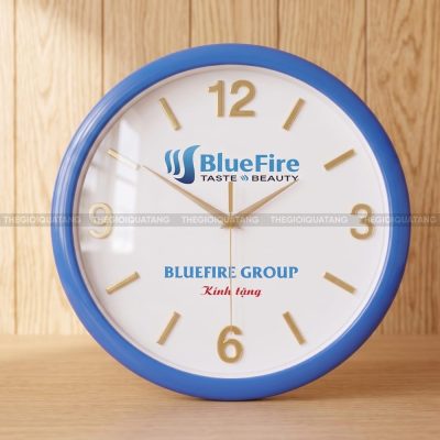 Đồng hồ treo tường tròn in logo BlueFire Group 6